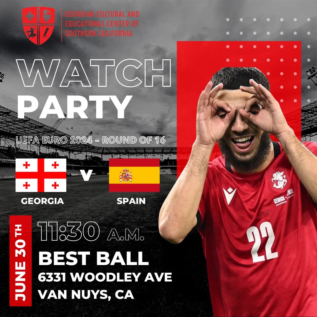 United in Spirit: Georgian Watch Party in Los Angeles for Euro 2024
